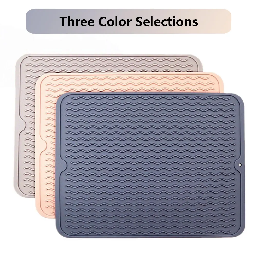 Silicone-Dish-Drying-Mats-Thickness-Heat-Resistant-Trivet-Drip-Tray-Cup-Coasters-Non-slip-Pot-Holder
