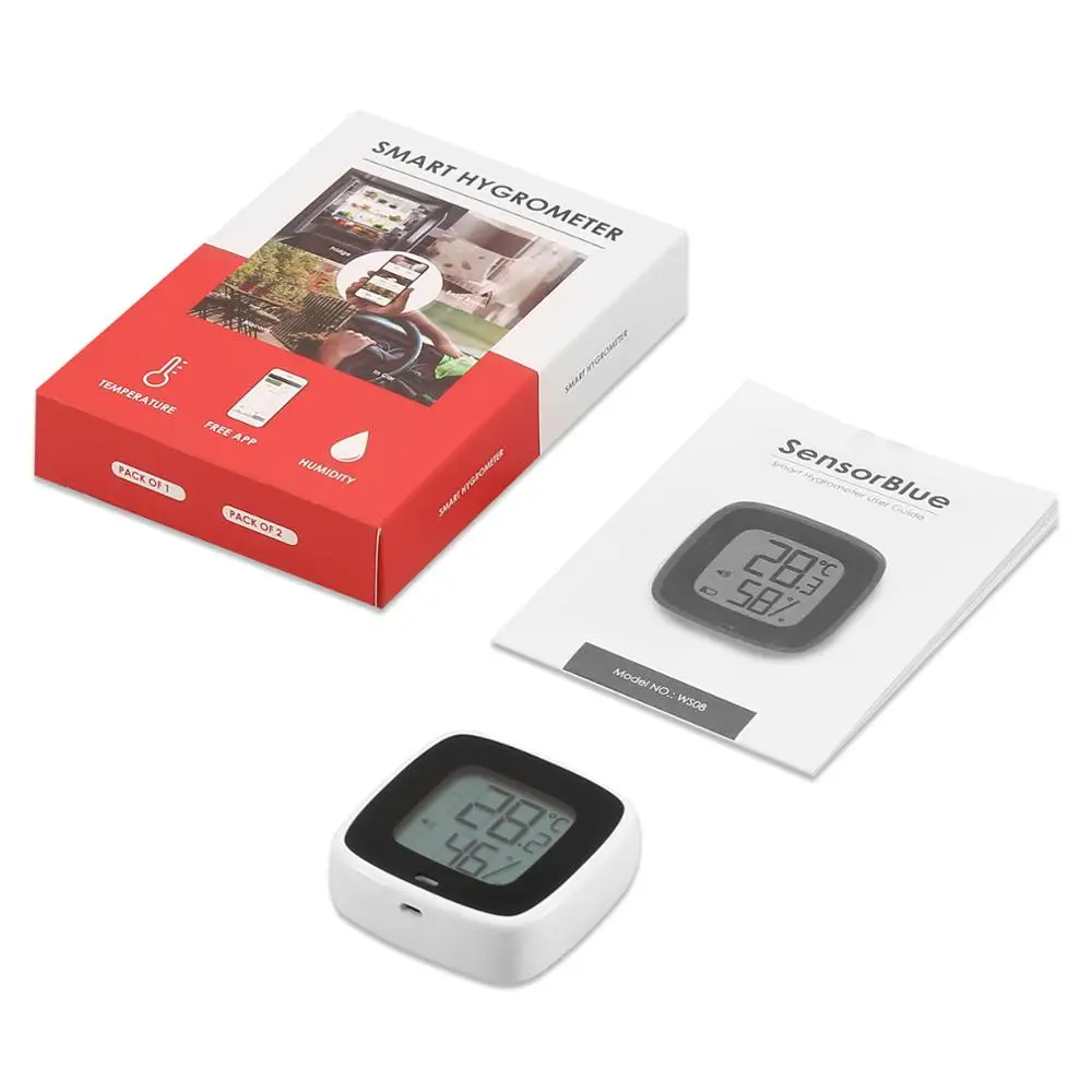 ORIA Mini Bluetooth 5.0 Humidity Wireless Thermometer Hygrometer, 2 Packs 