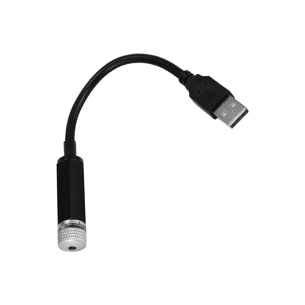 Luz de proyección de techo de coche, proyector de techo, luz LED de ambiente ajustable portátil USB, Luz Azul Púrpura