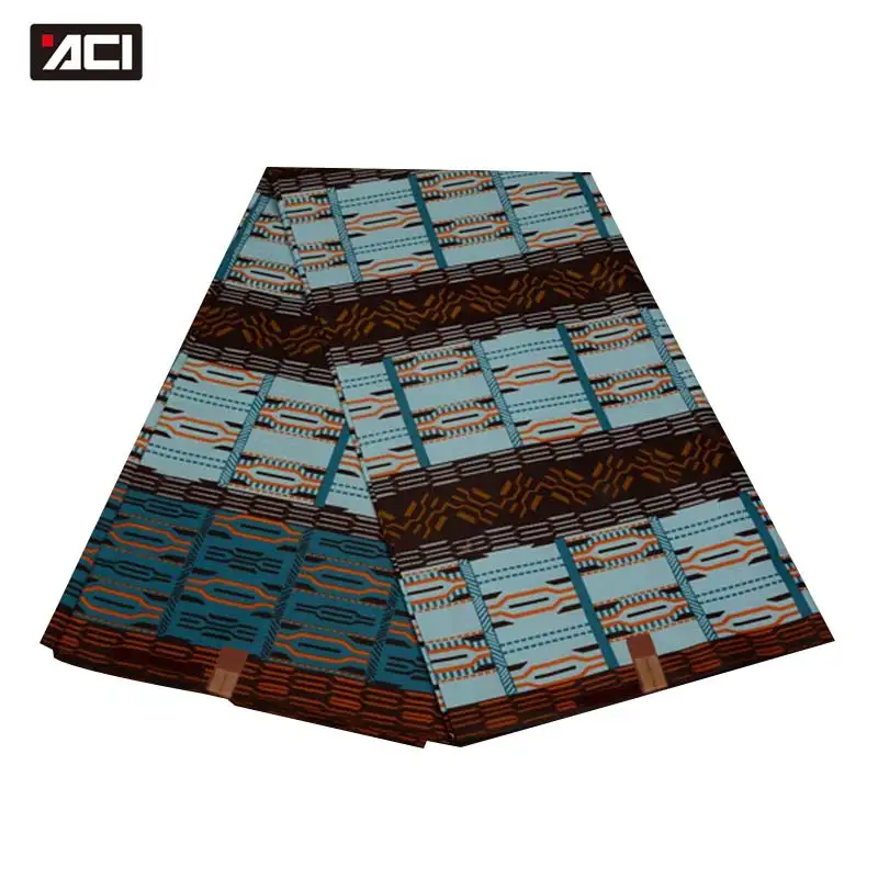 

ACI 100% Polyester African Wax Ankara Fabric High Quality Nigeria Batik Wax Tissu Africain 6 Yards New African Print Wax Fabric
