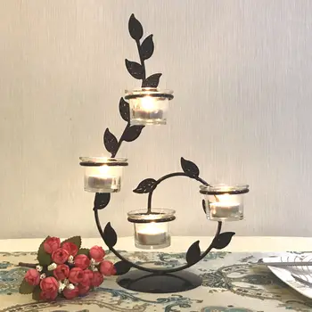 

Metal Nordic Candle Holder Creative Romantic Candlestick Modern Home Living Room Suporte De Vela Wedding Table Decoration MM60ZT