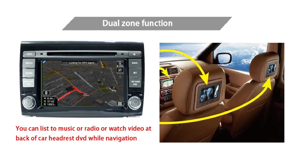 2Din Авто Радио Android 9 для Fiat Bravo 2007-2012 GPS для автомобиля, стерео Мультимедийный Плеер четырехъядерный ram 2 Гб rom 16 Гб DSP DVR Wifi RDS