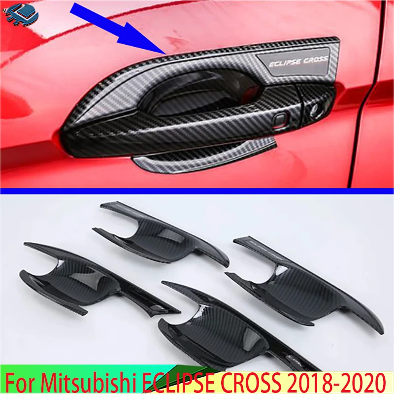 Стильная крышка для дверной ручки из углеродного волокна Mitsubishi ECLIPSE CROSS 2018-2020