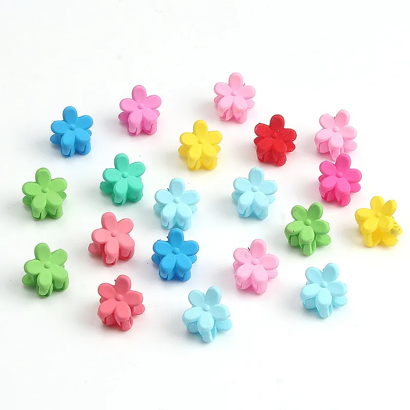 crocodile hair clips Mini Cute Candy Color Small Hair Clips Flower Doudou Plastic Hairpins Girls Ponytail Fashion Simple Hair Accessories Headwear ladies head wraps