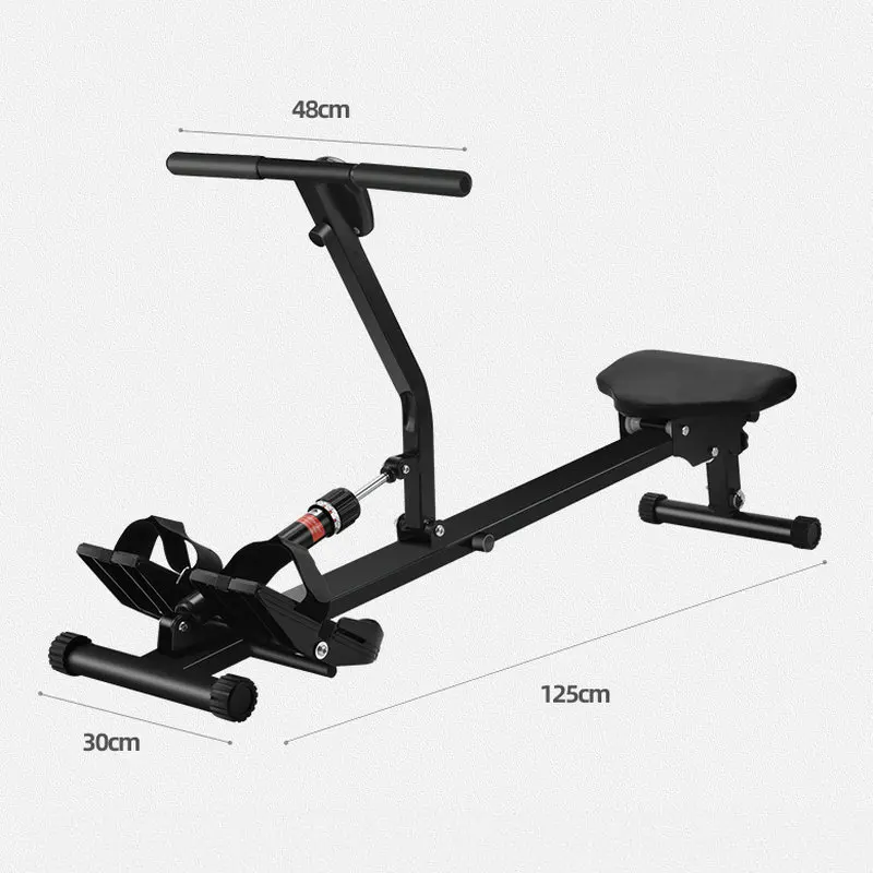 Hydraulic Rowing Machine, 12 Adjustable Tension Resistance Silent Folding Cardio Training with LED Monitor