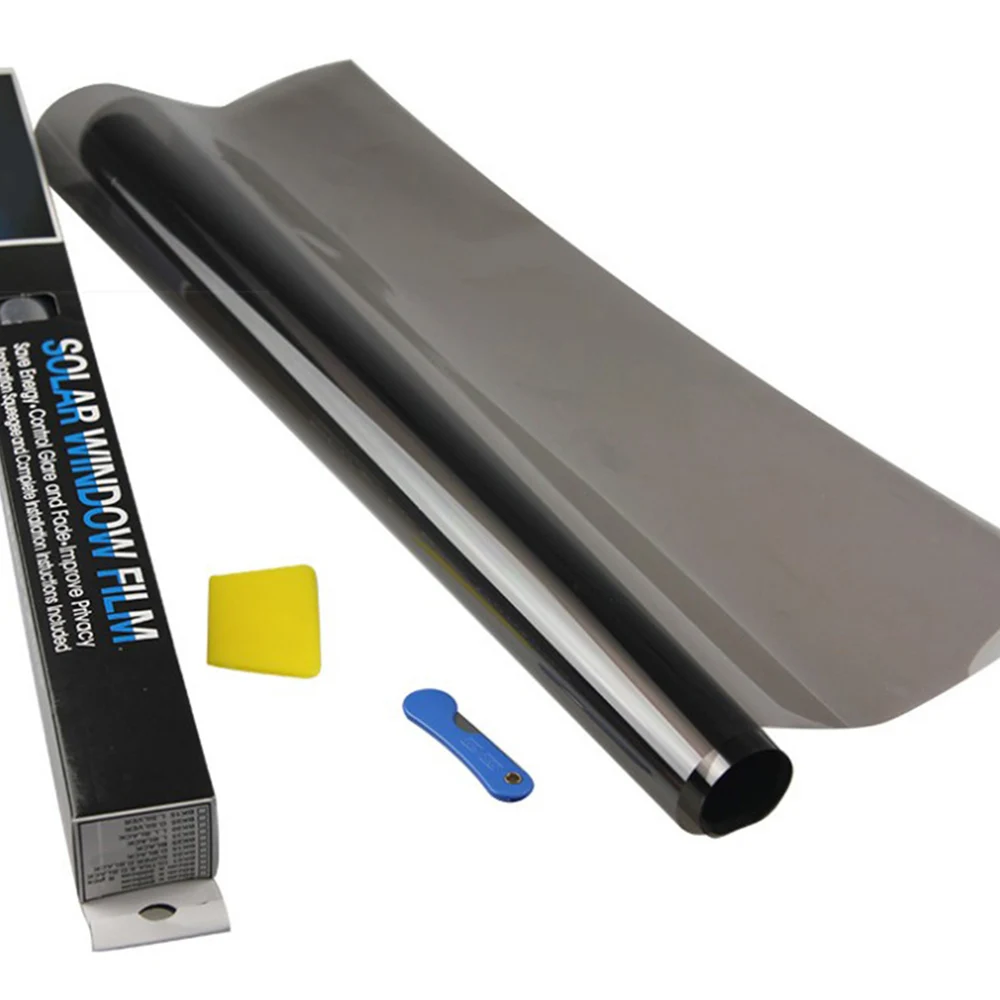VLT-rollo de película tintura de vidrio para ventana de coche, con raspador para ventana lateral, Control de bloqueo, ventana de Anti UV, 300x50cm