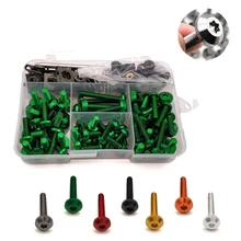 Universal Motorcycle Body Fairing Bolt Kit Fasteners Clip Screws Set For Kawasaki KX 250 450 F KX100 KLX 125 250 KDX125 KDX250