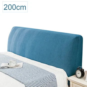 

Bedroom Decor Solid Elastic Hotel Dustproof Protector Jacquard Slipcover Backrest Stretch Home Modern Headboard Cover Soft