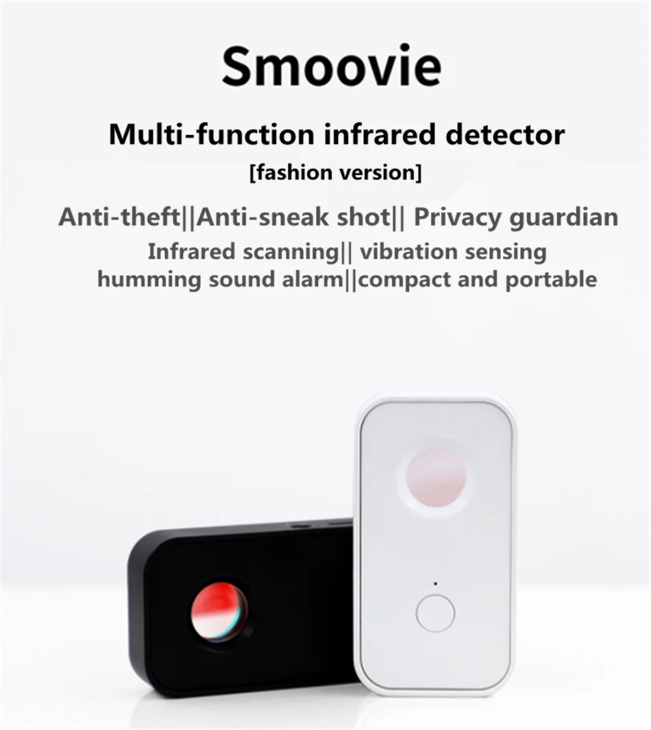 Многофункциональный инфракрасный детектор xiaomi Smoovie, камера с пинхолом, детектор, защита от потери, карманный размер, инфракрасный, безопасность для путешествий