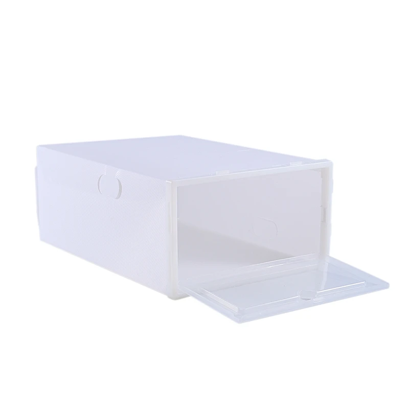 ELEG-6PCS прочные пластиковые обувные коробки флип-бокс для обуви утолщенный Прозрачный чехол для ящика Стекируемый органайзер для хранения обуви стойка для обуви
