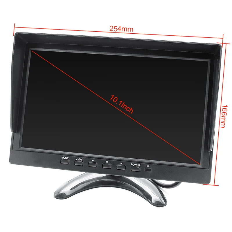 10,1 дюймовый AHD 1920*1080P TFT lcd Автомобильный MP5 4CH DVR рекордер монитор с AHD Starlight ночное видение парковочная камера
