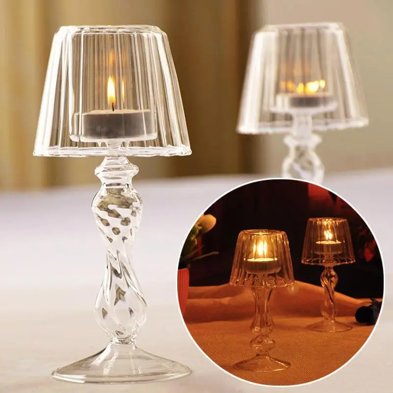 Подсвечники в европейском стиле 1 шт. стеклянные декоративные свечи высокое