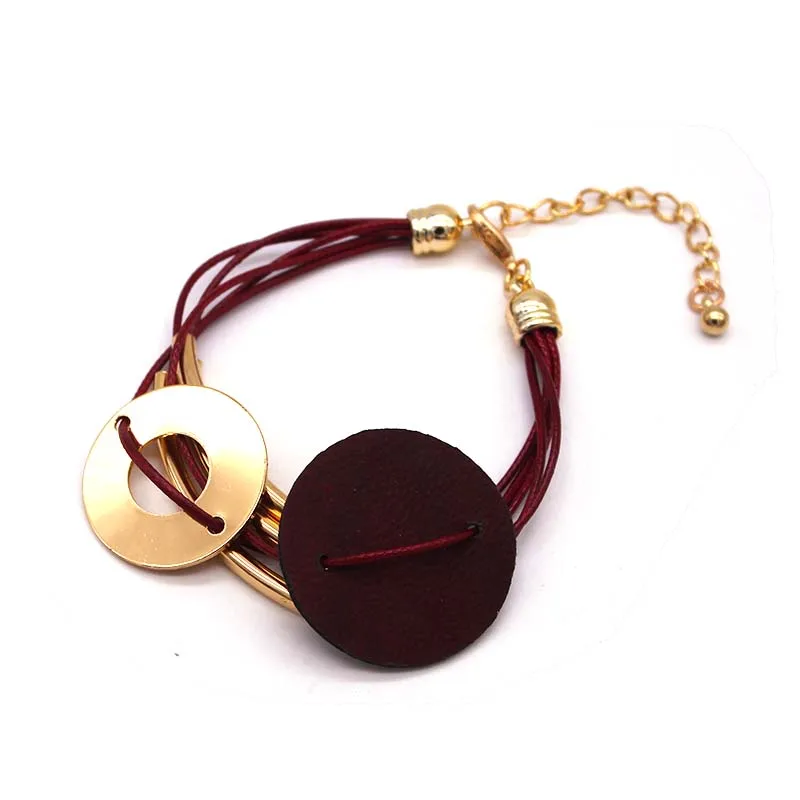 D& D богемский многослойный браслет для женщин золотого цвета браслеты из веревки и кожи и браслеты ювелирные изделия женские подарки
