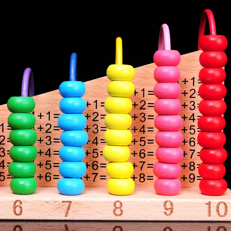 1+ 1 рамка для раннего возраста деревянная рамка abacus большие детские развивающие игрушки/Обучение математике/учебные материалы