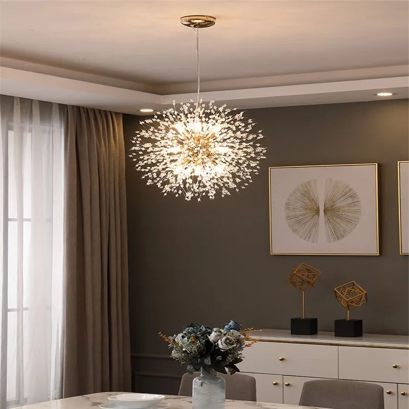 Nordic dandelion design led lustre pendurado lâmpada