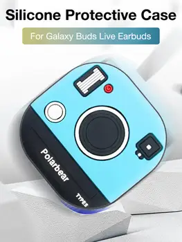 

New 3D Cartoon Silicone Case Soft Shockproof Protective Cover With Carabiner For Galaxy Buds Live Earbuds Blutooth 5.0 Earphone