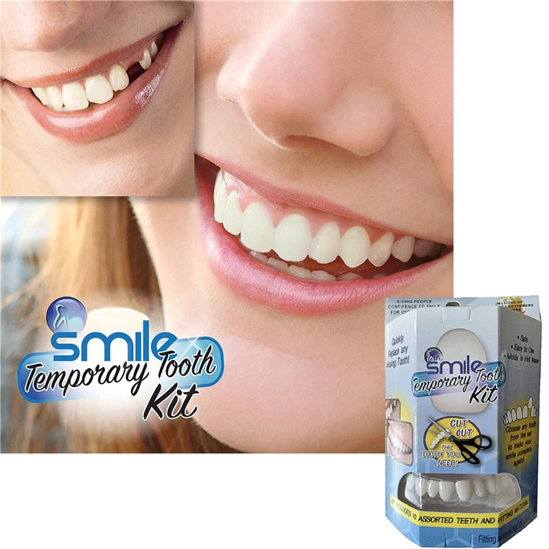 Временные зубные наклейки Smile набор для замены недостающих зубов за считанные