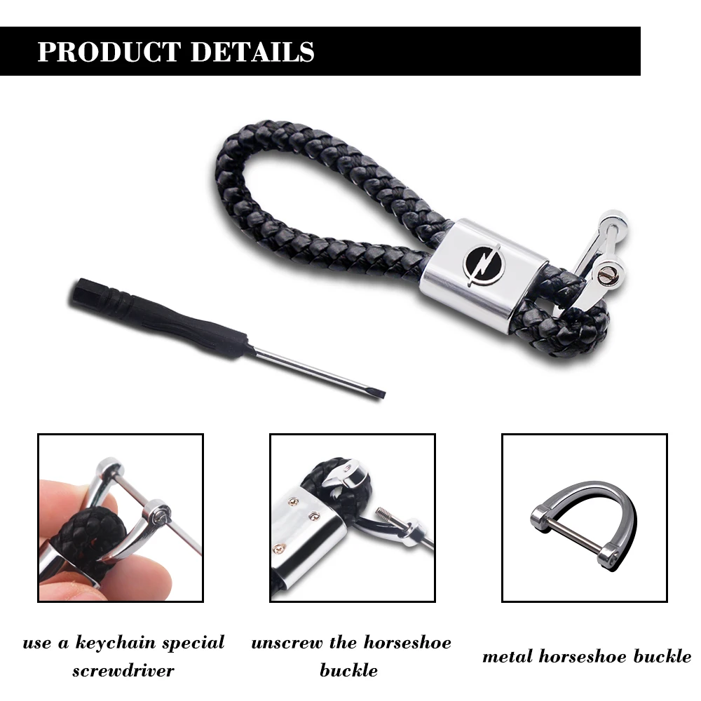 

1PCS Car Emblem Key Chain Key Ring Metal Alloy BV Style Leather Car Keychain Lanyard For Opel Astra H G J Corsa No3 Magentis