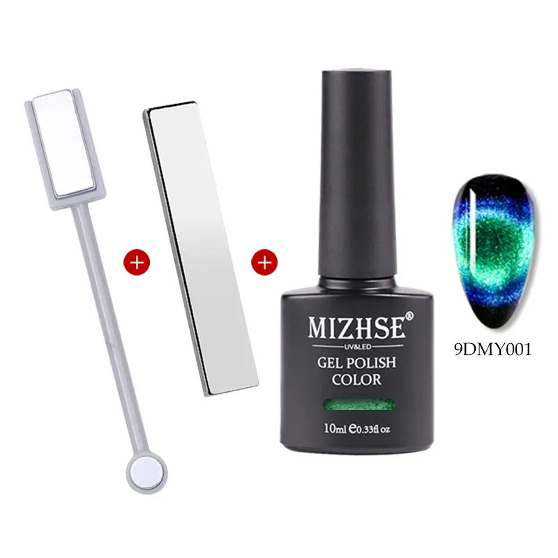 MIZHSE 9D Chameleon Magnetic Gel Nail Polish Long Lasting10ml Cat Eye Nail Art Gel Soak Off UV LED Shining Gel Varnish - Цвет: MD-9DMY001-CTSET01