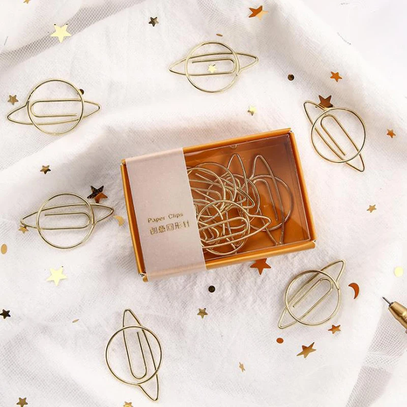 8 шт./кор. каваи единорог фламинго планеты кактус Сакура металлические скрепки