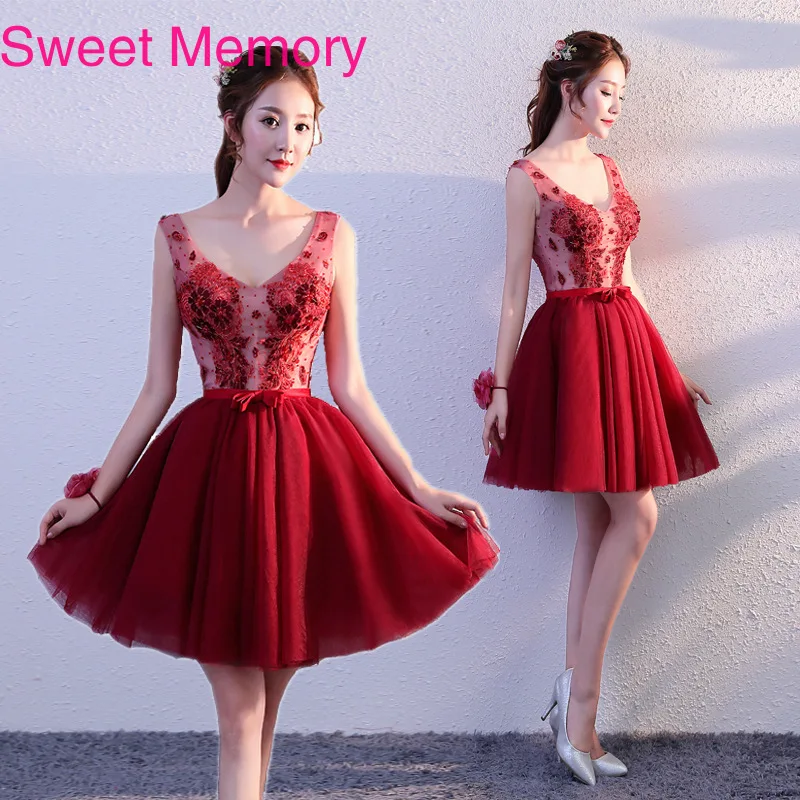 wine red homecoming dresses