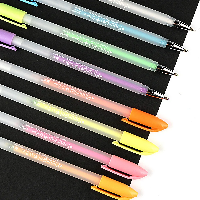 M&G Pastel Watercolor Pen. 8-Colour Neutral Pen. 0.8mm Pastel Paint Greeting Card Pen Set