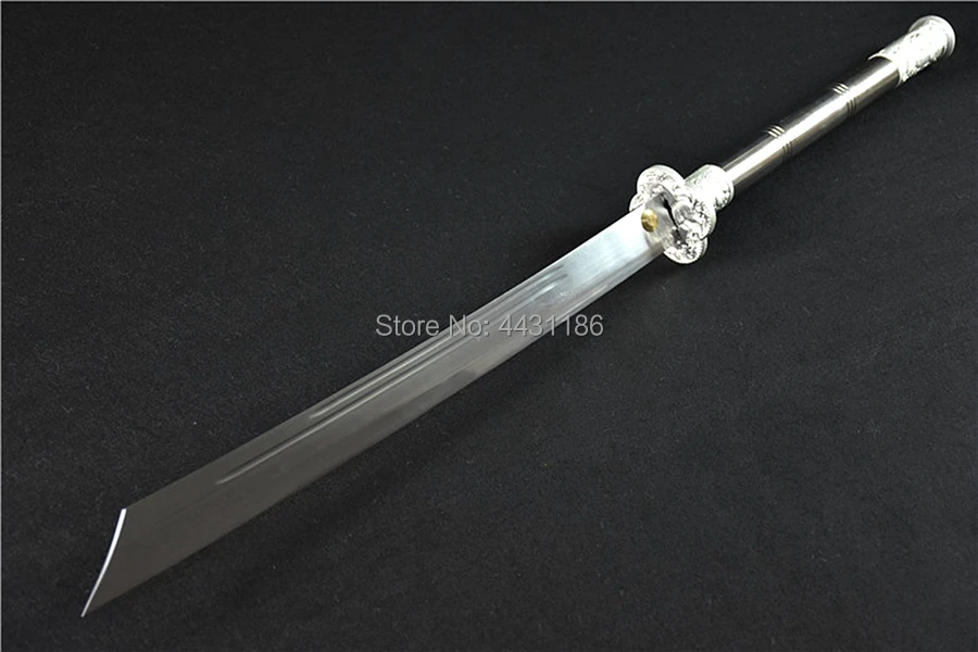 Steel Handle Chinese Saber Sword KungFu Battle Broad Knife Strong High Manganese Steel Sharp WuShu Broadsword Da Dao