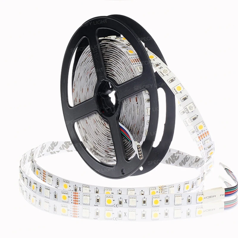 SMD 5050 RGBW LED Strip Light Waterprrof 12V Flexible Ribbon Lighting for Living Room Hotel TV Walls Halloween Christmas Decoration (10)