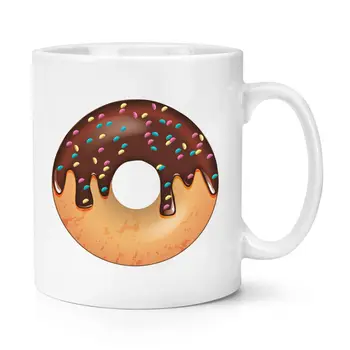 

Chocolate Sprinkled Glazed Doughnut 10oz Mug Cup - Funny Donut