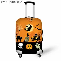TWOHEARTSGIRL Хэллоуин тыквы чемодан защитный чехол для дорожного чемодана эластичные пылезащитные Чехлы для 18 до 32 дюймов тележка чехол