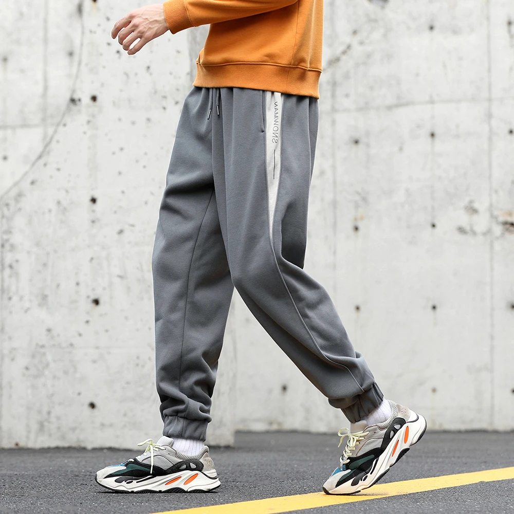 

Pioneer Camp 2021 Winter Streetwear Trousers for Men Winter Warm Fleece 100% Cotton Oversize Sweatpants for Male AZR030006