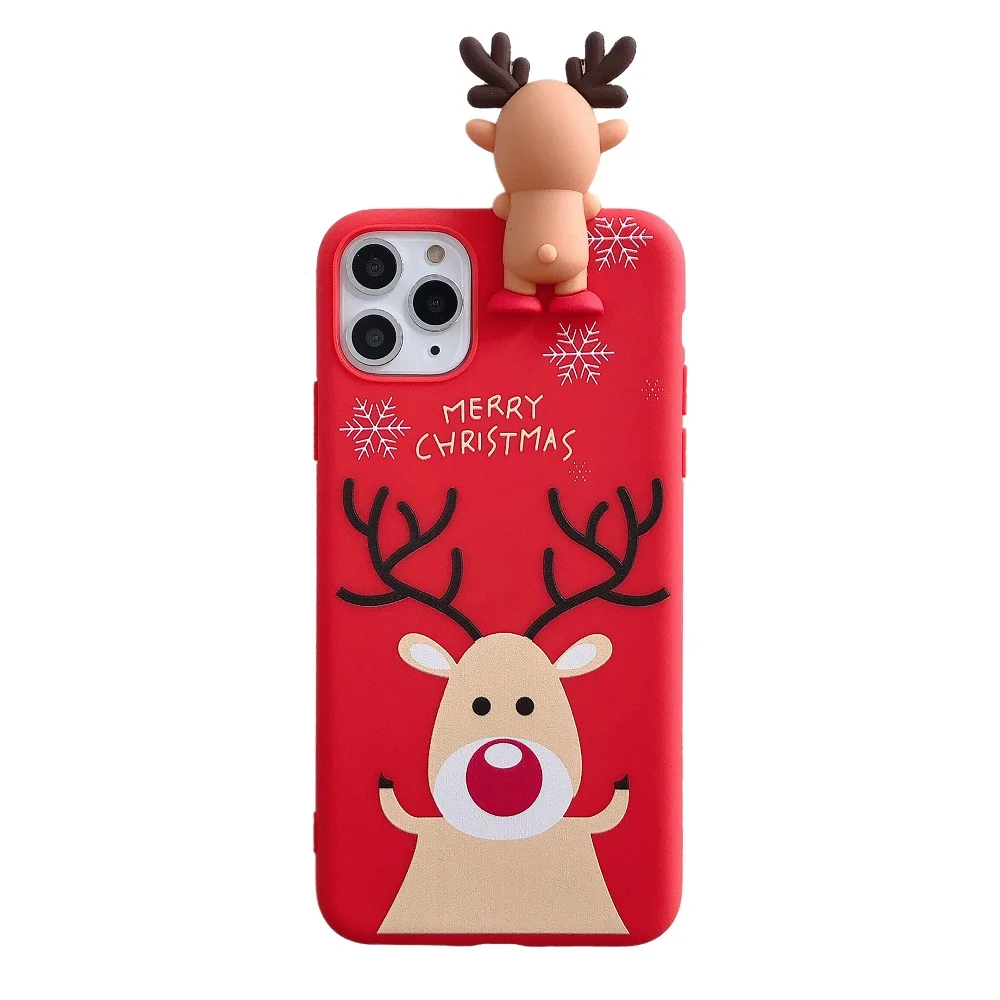 Chmas2713 Чехол с рождественским рисунком для iphone XR 11 Pro XS Max X, чехол для iphone 6 7 8 S 6S Plus 7Plus - Цвет: Chmas2713