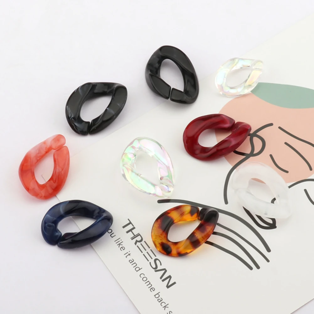 10pcs, 20pcs all-match resin acrylic handmade jewelry accessories acrylic chain DIY female bag accessories custom length acrylic