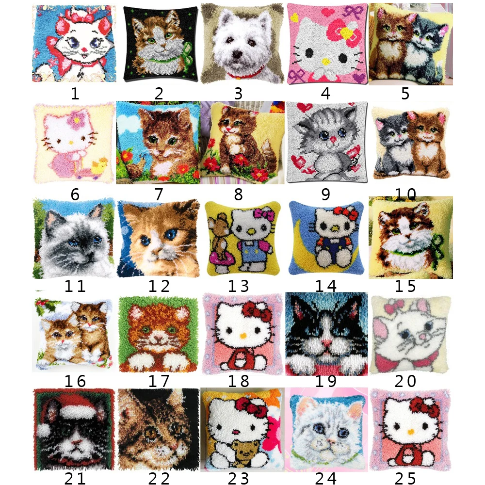 #^Special Price Latch Hook Cushion Animal Cartoon Pattern Pillow Case Crochet Art & Crafts Acrylic Home Decor Embroidery Sofa Bed Cushion Cover #^Special Price Latch Hook Cushion Animal Cartoon Pattern Pillow Case Crochet Art & Crafts Acrylic Home Decor Embroidery Sofa Bed Cushion Cover