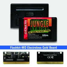 Rừng Tấn Công Mỹ Nhãn Flashkit MD Electroless Vàng PCB Thẻ Cho Sega Genesis Megadrive Video Máy Chơi Game