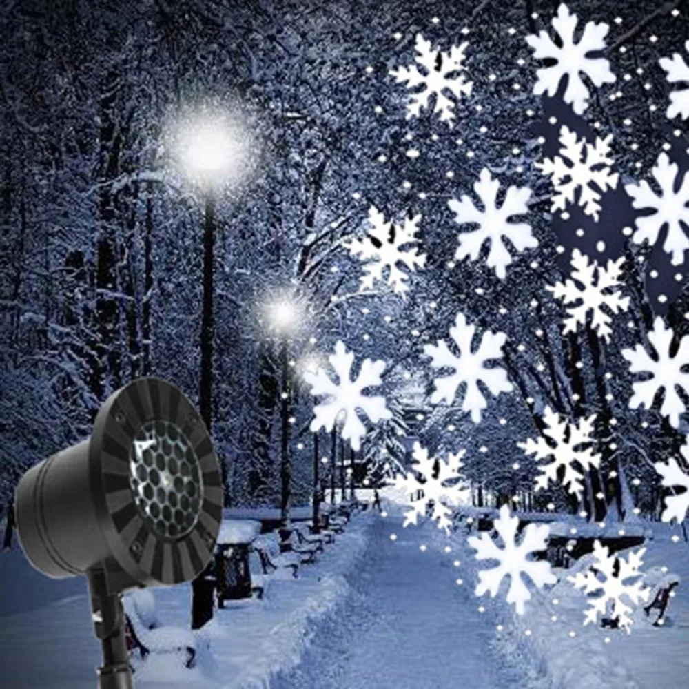 Christmas Laser Lights Laser Projection Lights Christmas Snowflakes LED Projection Lights Stage Lights