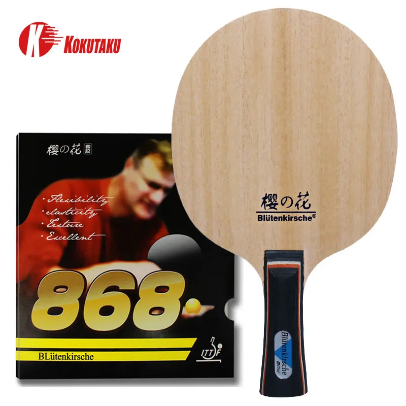 Kokutaku 868 каучуки для пинг понга 2 шт. утверждено ITTF и дерево углеродное лезвие