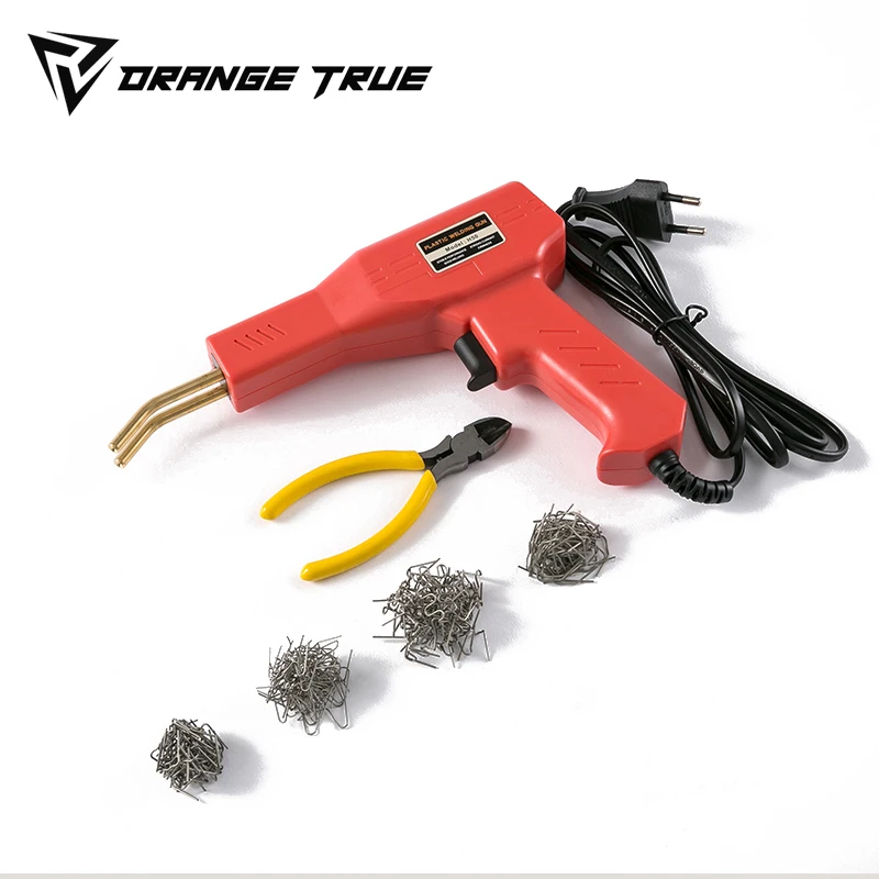 Máquina de soldadura plástica de 50W, Kit de reparación de parachoques de coche, máquina de reparación de plástico PVC, grapadora caliente