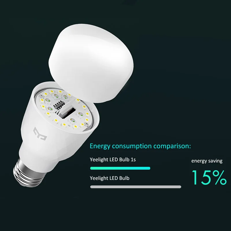 Yeelight LED Bulb 1S 8.5W RBGW AC100-240V E27 800lm Lumens Smart WiFi Light Bulbs Apple Homekit Remote Control