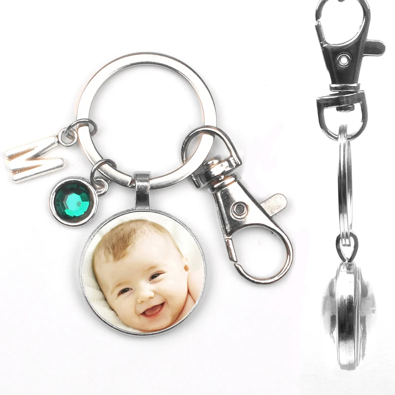 Брелок Personalizeds для личной фотографии двойная семья ребенок Папа мама квадратная