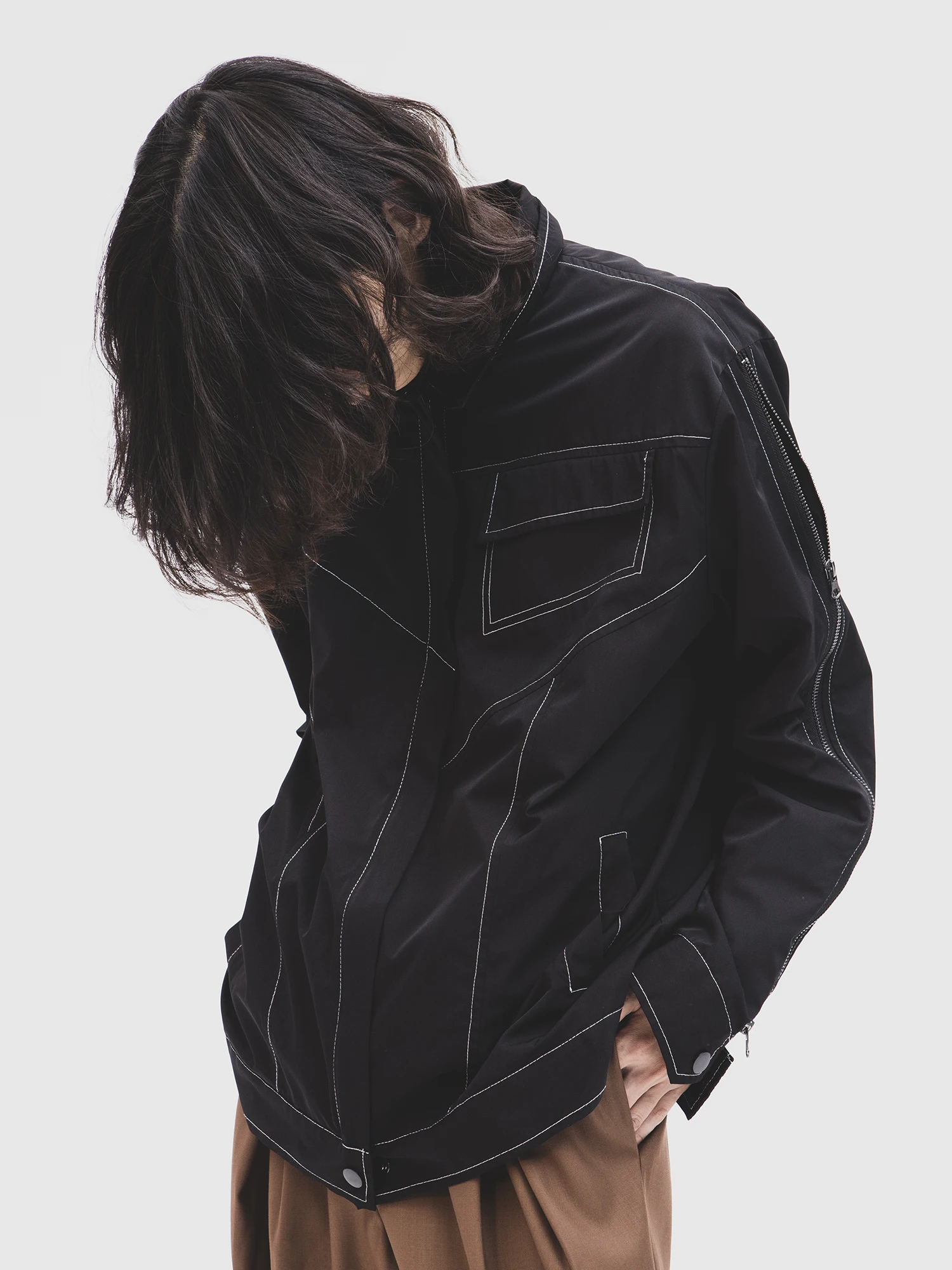 

XS-6XL New Men's clothing fashion Original Design Deconstruction coach jacket casual loose overalls Coat plus size costumes