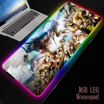 

MRGBEST Anime Large Mouse Pads Final Fantasy Anti-slip Natural Rubber with Locking Edge Gamer Mouse Mat with RGB LED and normal