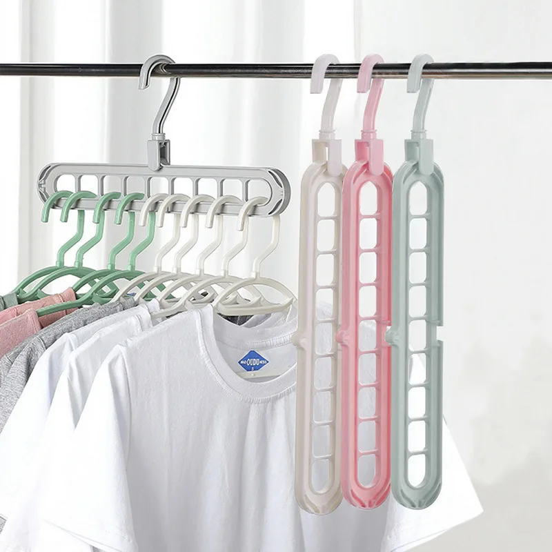 

3PCS Magic Multi-port Support hangers for Clothes Drying Rack Multifunction Plastic Clothes rack drying hanger Storage Hangers