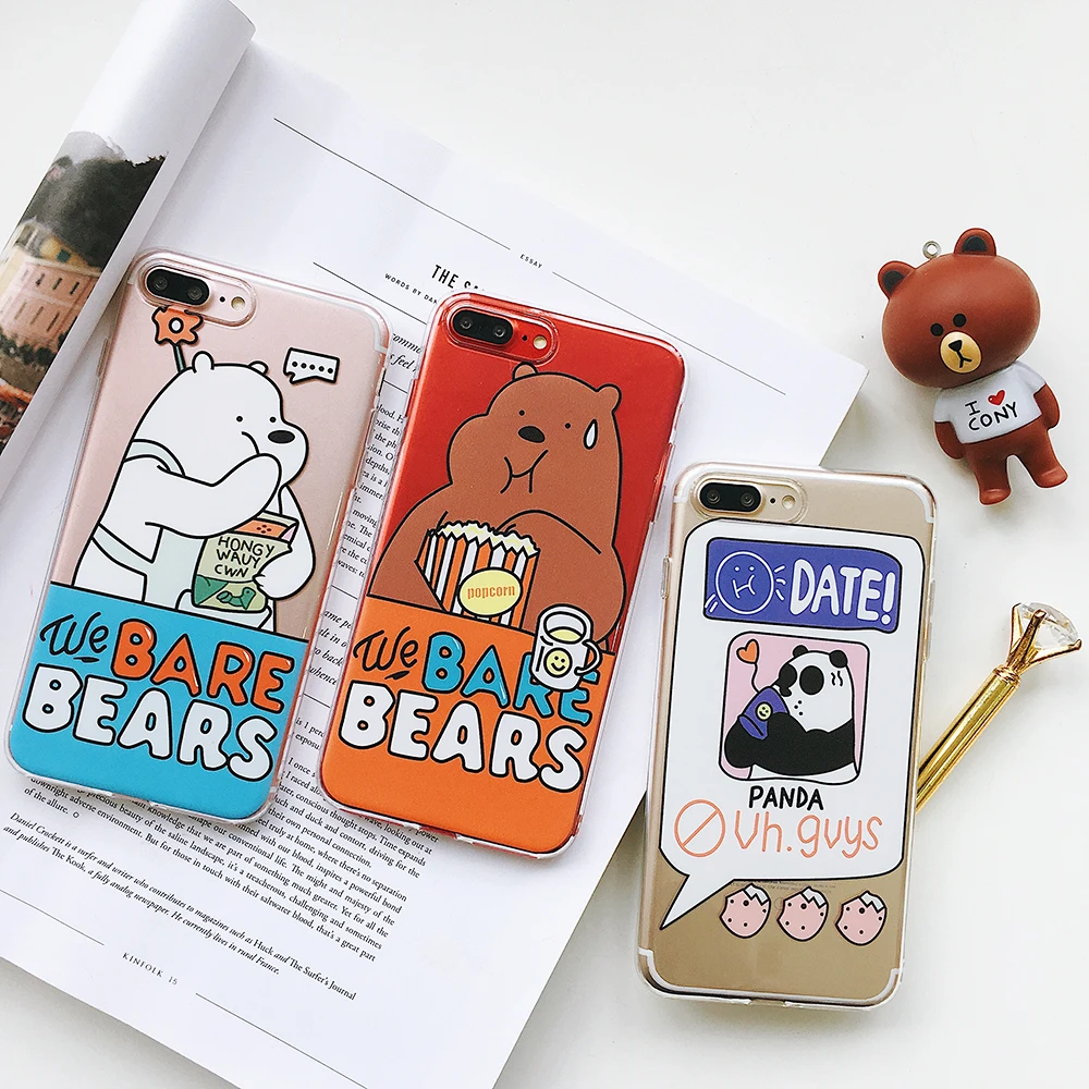 

Cartoon silicone phone case for 6S 7 8 iPhone h and 6 6S 7 8 Plus and iphoneX XS XR XSMAX anti-drop transparent FUNDA