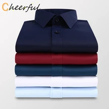 

Plus Size 5XL 6XL 7XL Men Solid Color Business Shirt Fashion Casual Slim White Long Sleeve Shirt MaleClothes