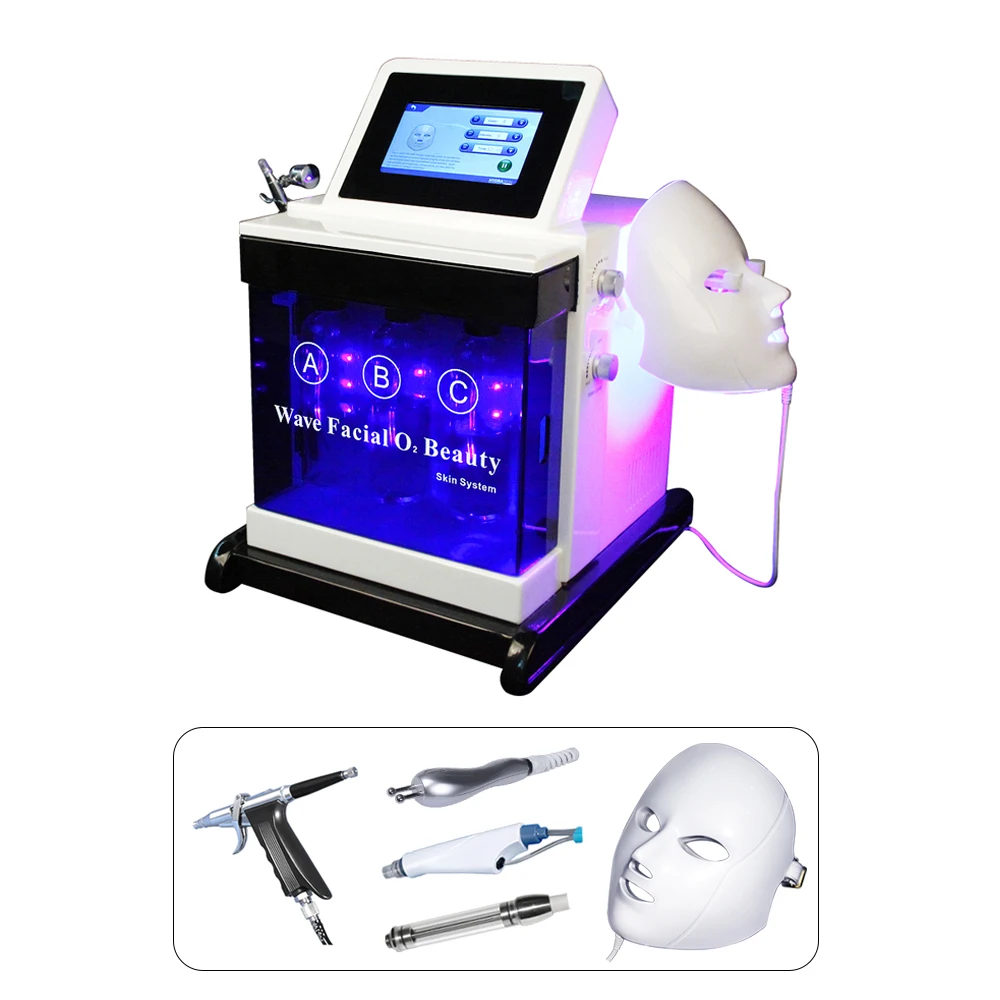 US $1.458.00 Multifunction Hydra 7 Colors LEd Skin Care Facial Beauty Machine Wrinkle Removal Facial Diamond Dermabrasion Machine