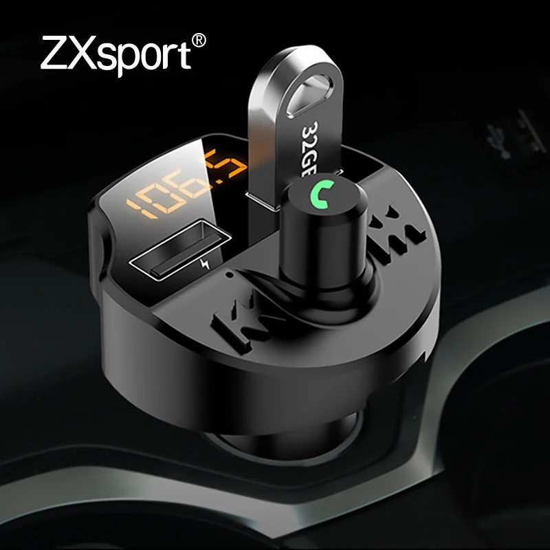 Автомобильный FM-передатчик Bluetooth 5 0 беспроводной аудиоресивер громкой связи для