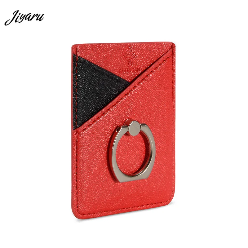 

Jiyaru 2019 Phone Pocket Card Holder Slim Phone Back Pocket Removable Card Cover Solid Colour Card Holder Adhesive Wallet