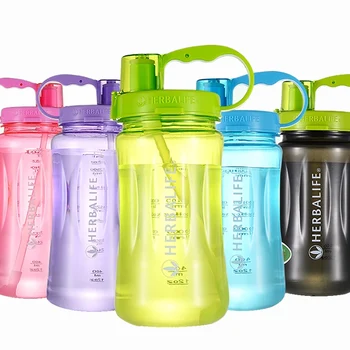

XM 1000ml/2000ml 6 color Herbalife Nutrition 24hour Drinkware protein shaker Camping Hiking Straw Water Bottle Space bottle