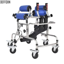 Children 6 Unversal Brake Wheels Walk Support Stand Rehabilitation Equipment Help Disabled Kids Hemiplegia Training Walker Aid